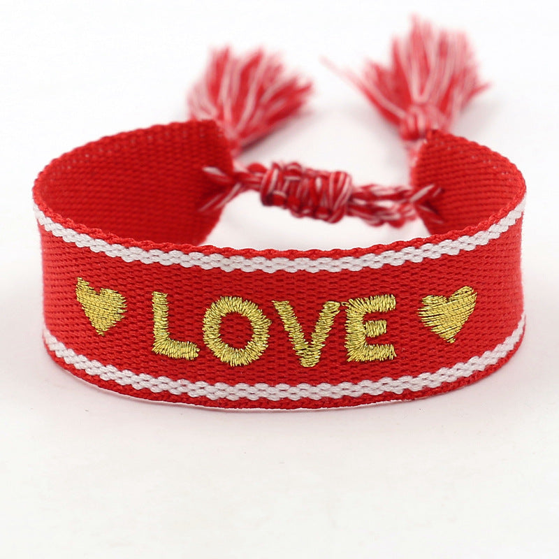 Bohemian Letter Polyester Braid Unisex Bracelets