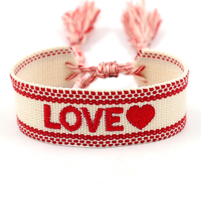 Bohemian Letter Polyester Braid Unisex Bracelets