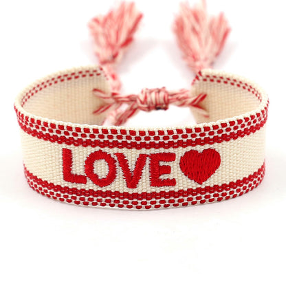 Bohemian Letter Polyester Braid Unisex Bracelets