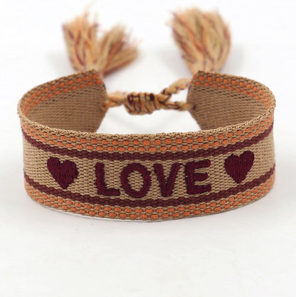 Bohemian Letter Polyester Braid Unisex Bracelets