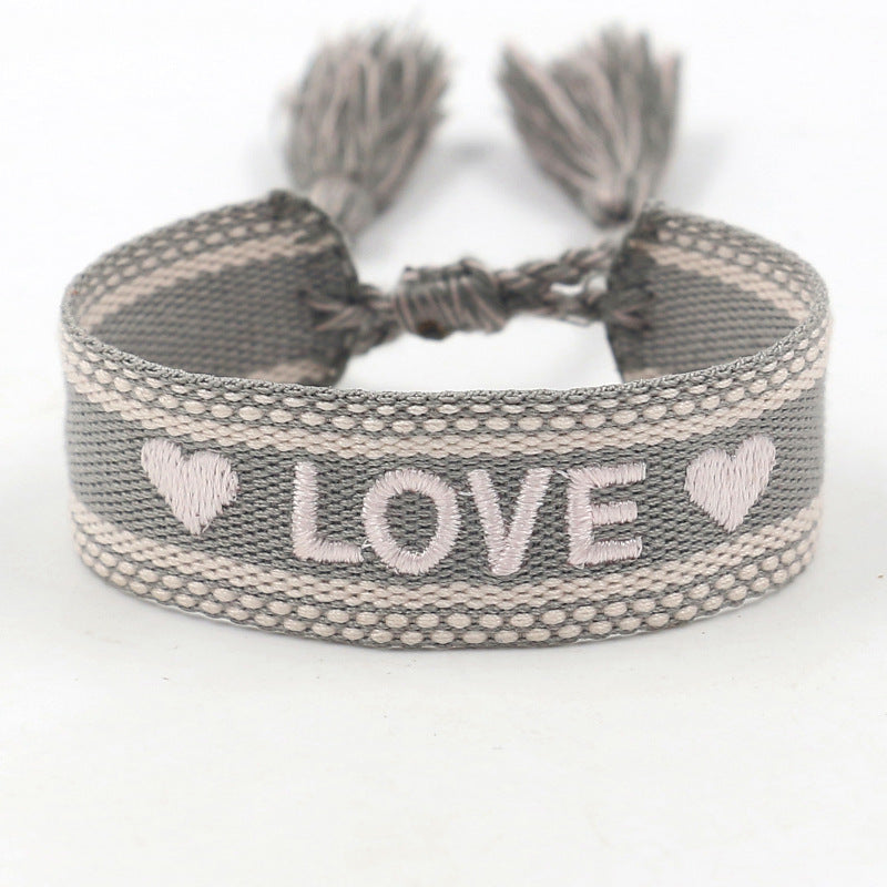 Bohemian Letter Polyester Braid Unisex Bracelets