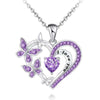 Fashion Letter Heart Shape Butterfly Alloy Inlay Rhinestones Valentine's Day Mother's Day Women's Pendant Necklace