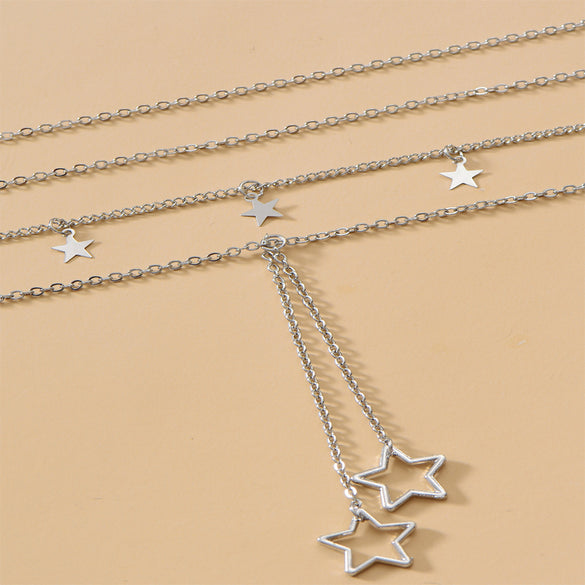 1 Piece Fashion Heart Shape Snake Lock Alloy Inlay Artificial Diamond Women's Layered Necklaces