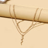 1 Piece Fashion Heart Shape Snake Lock Alloy Inlay Artificial Diamond Women's Layered Necklaces