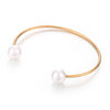 Korean Style C Shape Shell Titanium Steel Plating Women's Bangle