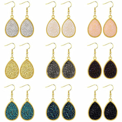 1 Pair Fashion Water Droplets Plastic Resin Plating Women's Drop Earrings