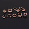 Lady Geometric Plating Copper Earrings