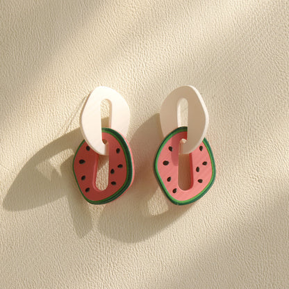 1 Pair Cute Fruit Arylic Women's Drop Earrings