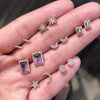 Fashion Star Moon Artificial Gemstones Alloy Copper Plating Inlay Rhinestones Shell Zircon Ear Studs 1 Set