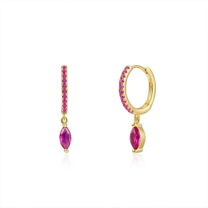 1 Pair Ig Style Water Droplets Plating Inlay Copper Zircon White Gold Plated Gold Plated Earrings