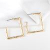 1 Pair Fashion Bamboo Alloy Plating Metal Women's Earrings