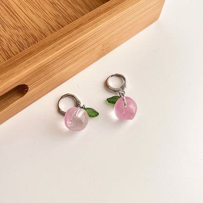 1 Pair Pastoral Fruit Glass Fruit Women's Earrings