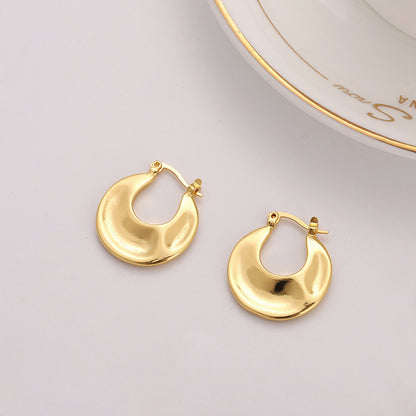 1 Pair Simple Style Geometric Plating Metal Earrings