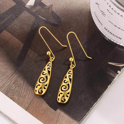 1 Pair Simple Style Water Droplets Alloy Plating Women's Drop Earrings