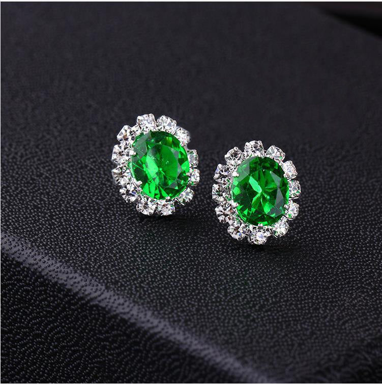 1 Pair Simple Style Flower Alloy Plating Rhinestones Women's Ear Studs