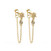 Fashion Flower Copper Plating Zircon Dangling Earrings 1 Pair