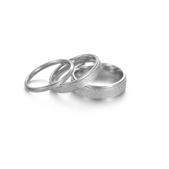 Simple Style Solid Color Stainless Steel Metal Rings