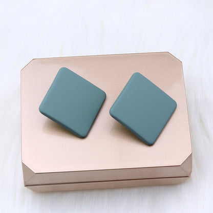 1 Pair Simple Style Geometric Arylic Stoving Varnish Women's Ear Studs