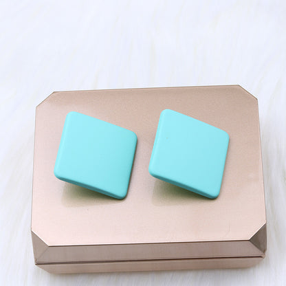 1 Pair Simple Style Geometric Arylic Stoving Varnish Women's Ear Studs