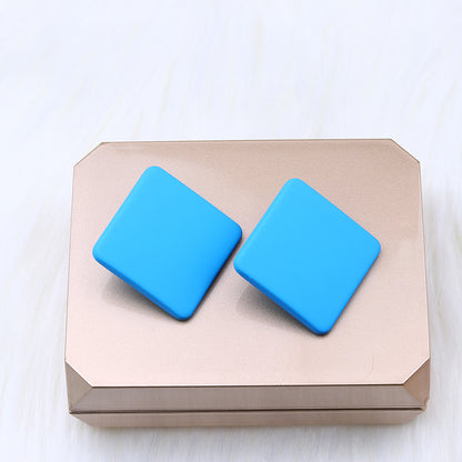 1 Pair Simple Style Geometric Arylic Stoving Varnish Women's Ear Studs