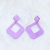 1 Pair Simple Style Geometric Arylic Stoving Varnish Women'S Drop Earrings