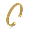 Retro Solid Color Stainless Steel Bangle 1 Piece