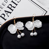 1 Pair Fashion Flower Alloy Plating Artificial Pearls Women's Drop Earrings