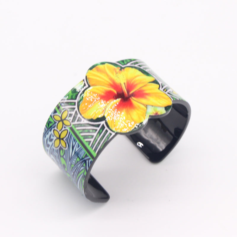 1 Piece Bohemian Flower Arylic Women's Bangle