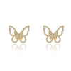 Fashion Butterfly 925 Silver Plating Artificial Rhinestones Pendant Necklace