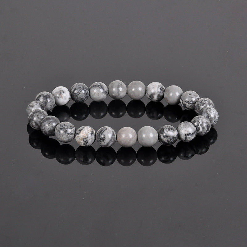 Simple Style Round Stone Beaded Bracelets