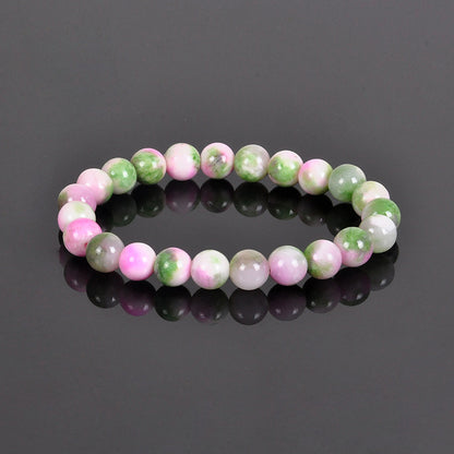 Simple Style Round Stone Beaded Bracelets