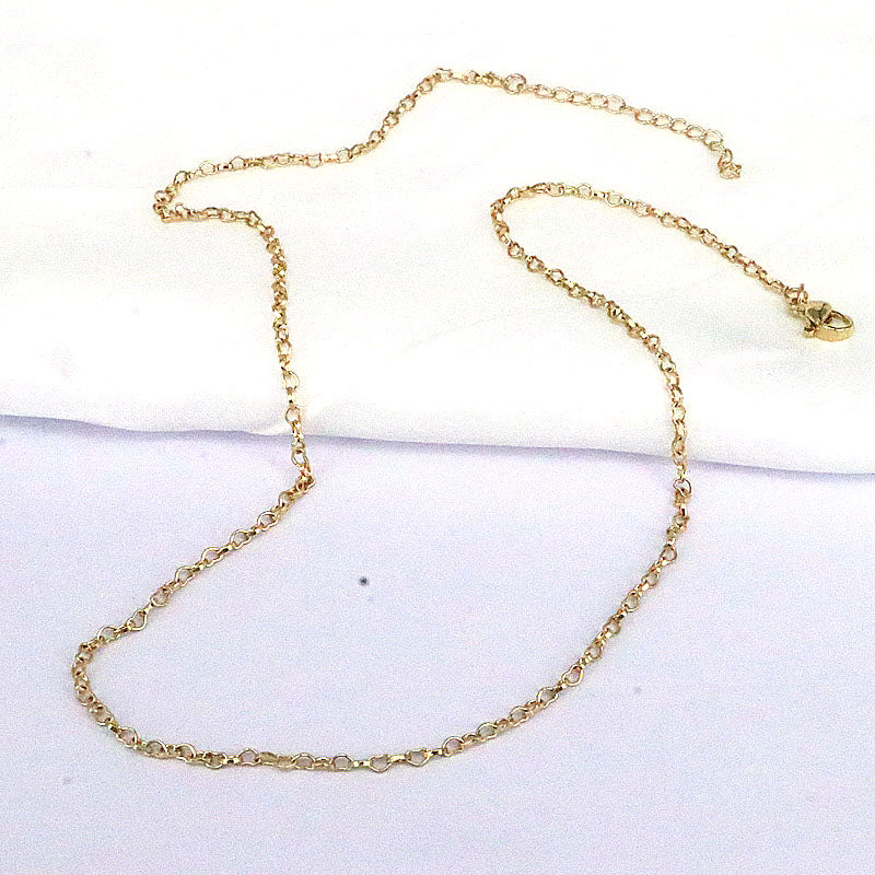 Simple Style Solid Color Copper Gold Plated Necklace In Bulk