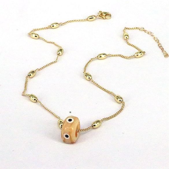1 Piece Ins Style Eye Copper Plating Necklace