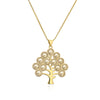 Fashion Tree Copper Plating Zircon Pendant Necklace 1 Piece