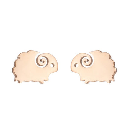 Simple Style Animal Stainless Steel Ear Studs 1 Pair