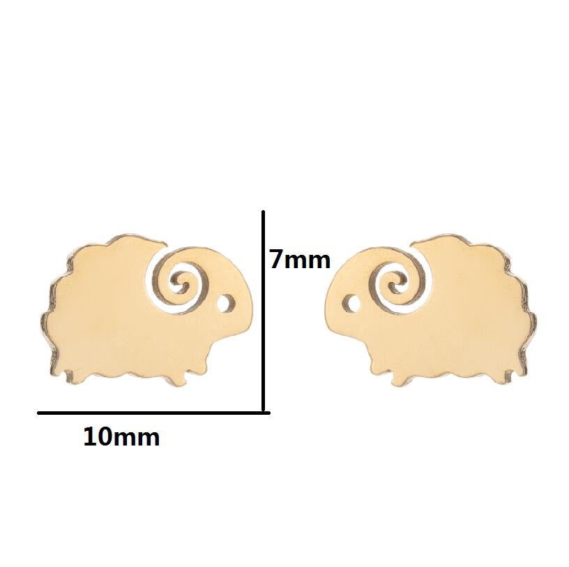 Simple Style Animal Stainless Steel Ear Studs 1 Pair