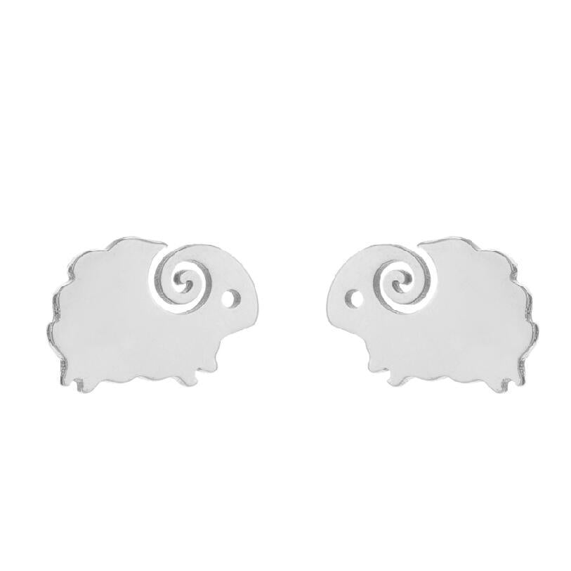 Simple Style Animal Stainless Steel Ear Studs 1 Pair