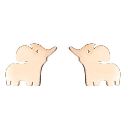 Simple Style Animal Stainless Steel Ear Studs 1 Pair