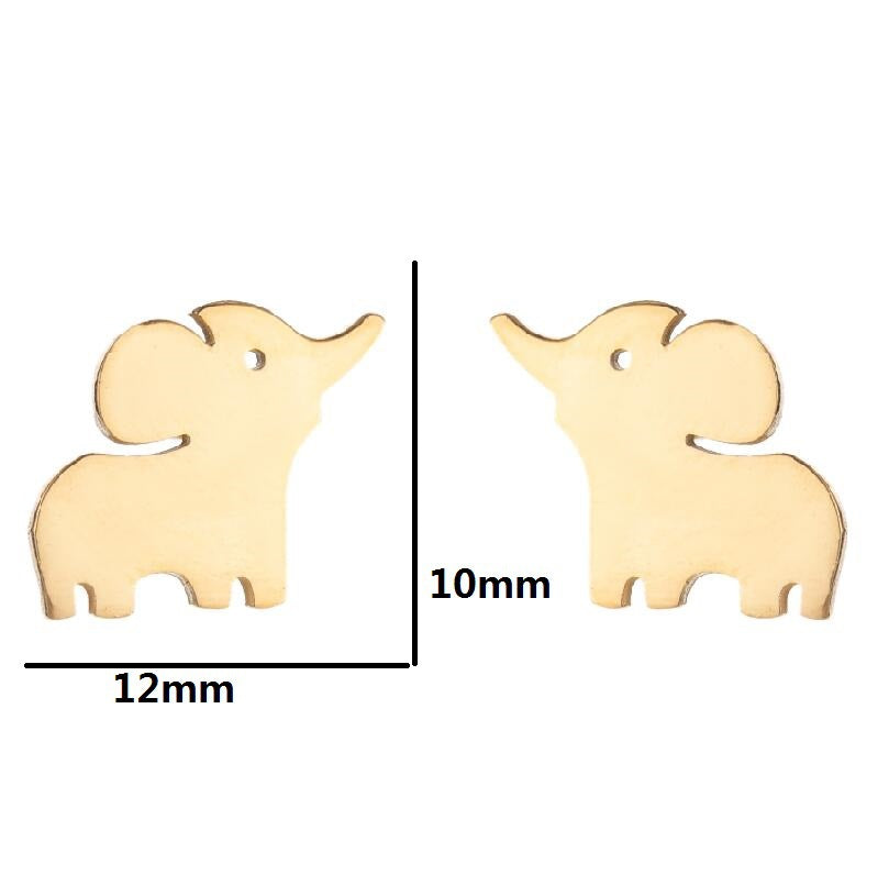 Simple Style Animal Stainless Steel Ear Studs 1 Pair