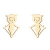 1 Pair Simple Style Solid Color Stainless Steel Irregular Plating Silver Plated Ear Studs