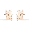 1 Pair Simple Style Solid Color Stainless Steel Irregular Plating Silver Plated Ear Studs