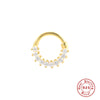 1 Piece Fashion Circle Silver Plating Inlay Zircon Nose Ring