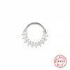 1 Piece Fashion Circle Silver Plating Inlay Zircon Nose Ring