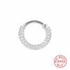 1 Piece Fashion Circle Silver Plating Inlay Zircon Nose Ring