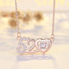 Fashion Number Heart Shape Copper Plating Zircon Pendant Necklace