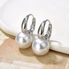 Retro Geometric Imitation Pearl Copper Plating Earrings 1 Pair