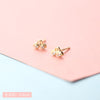 Lady Crown Bow Knot Sterling Silver Plating Inlay Zircon Ear Studs 1 Pair