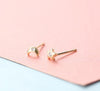 Lady Crown Bow Knot Sterling Silver Plating Inlay Zircon Ear Studs 1 Pair