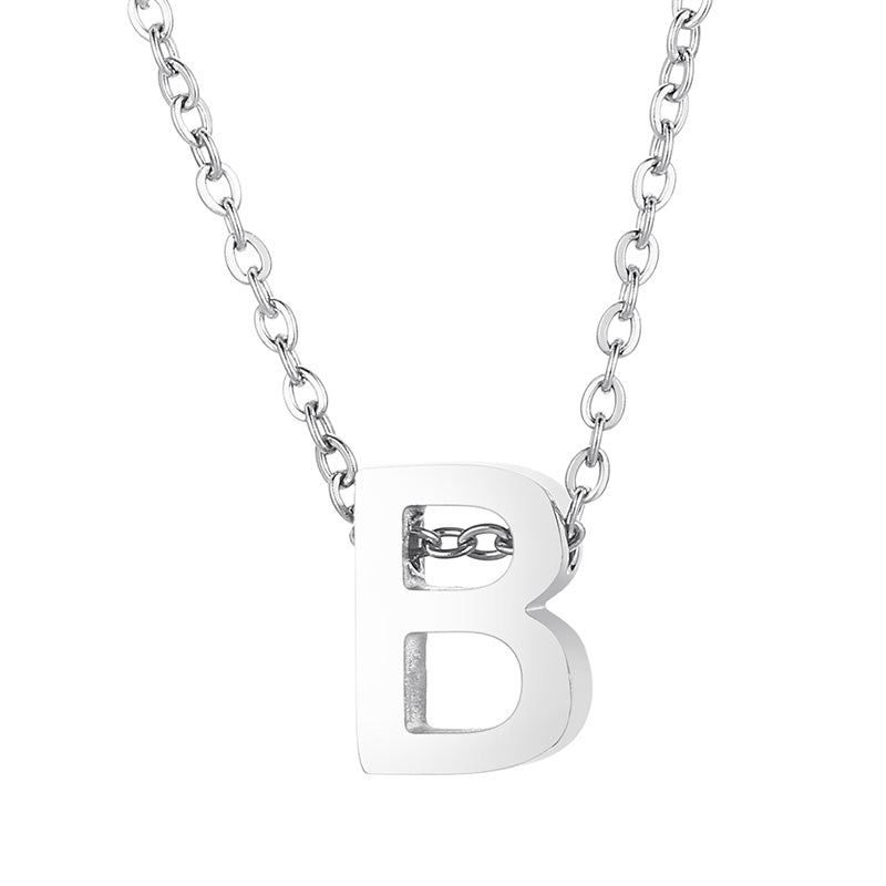 Fashion Letter Stainless Steel Titanium Steel Plating Pendant Necklace 1 Piece