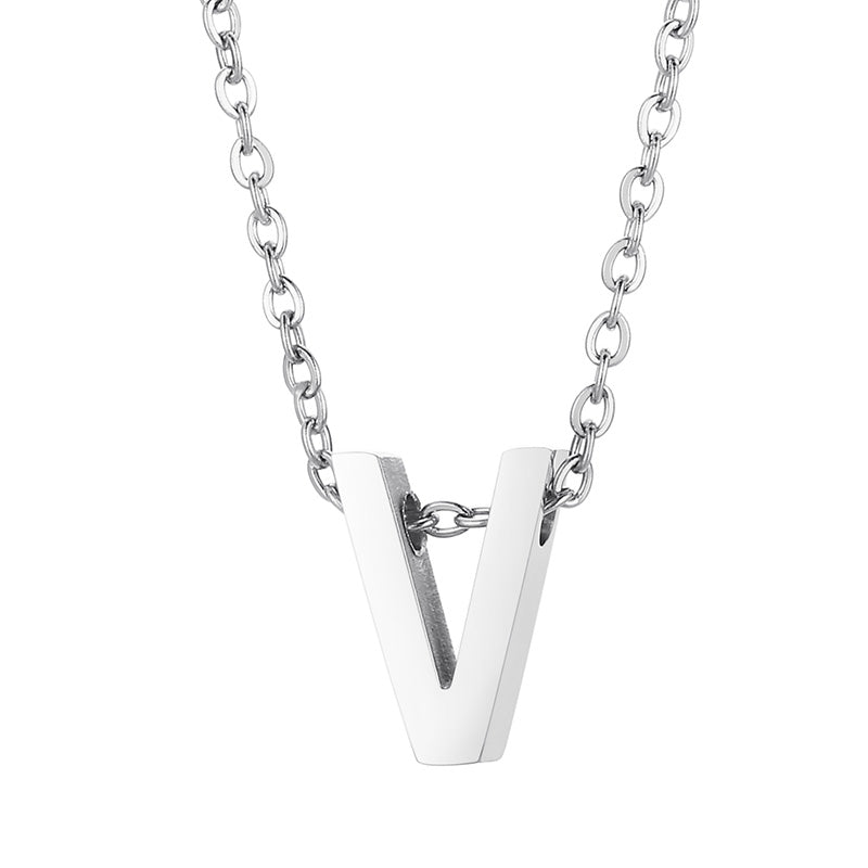 Fashion Letter Stainless Steel Titanium Steel Plating Pendant Necklace 1 Piece